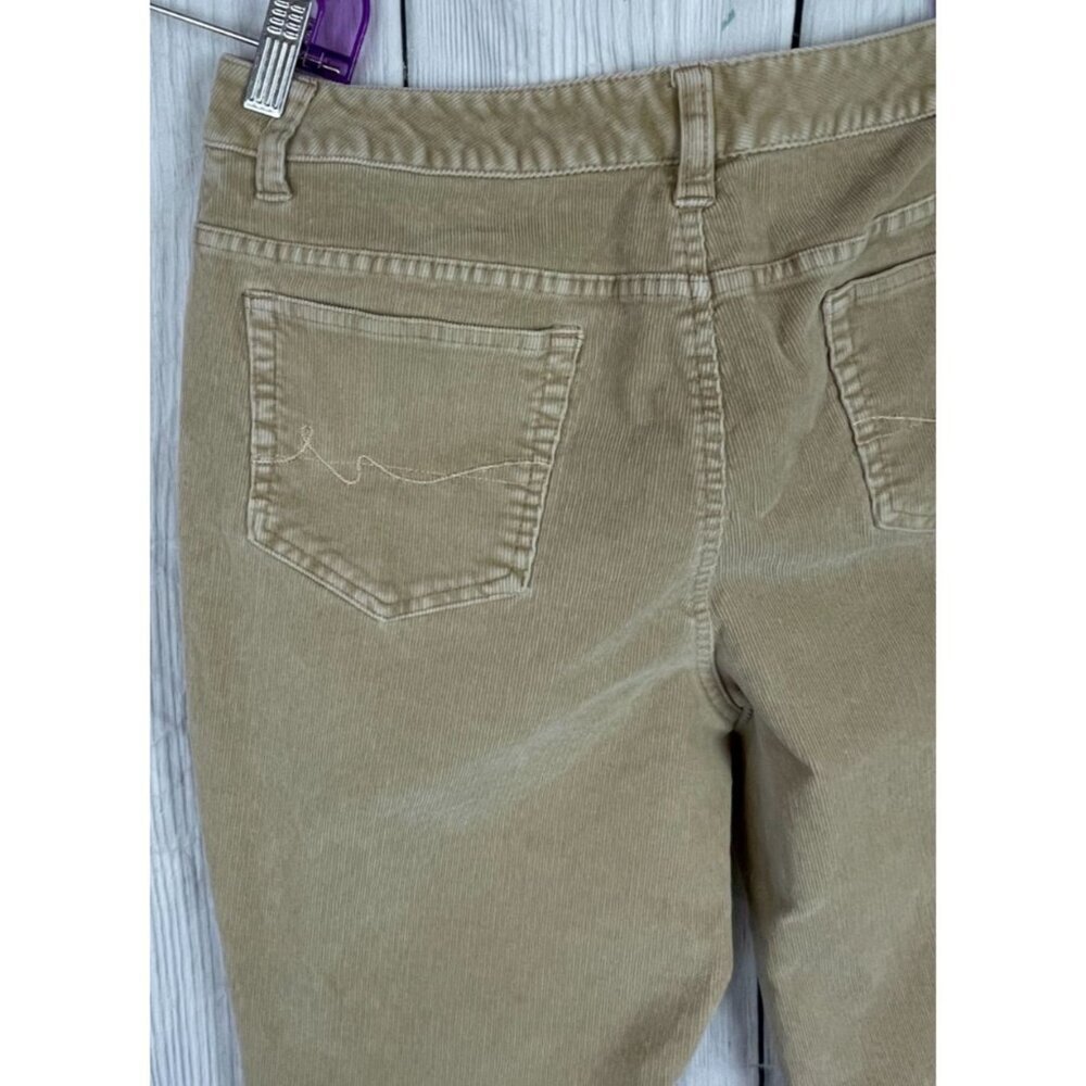 St. John's Bay Women's 14 Classic Fit Khaki Corduroy Pants Straight Leg - Picture 5 of 7